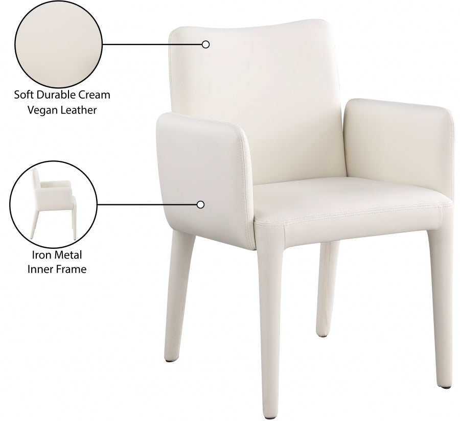 Chaise de salle à manger / chaise d'appoint en cuir végétalien Pelle