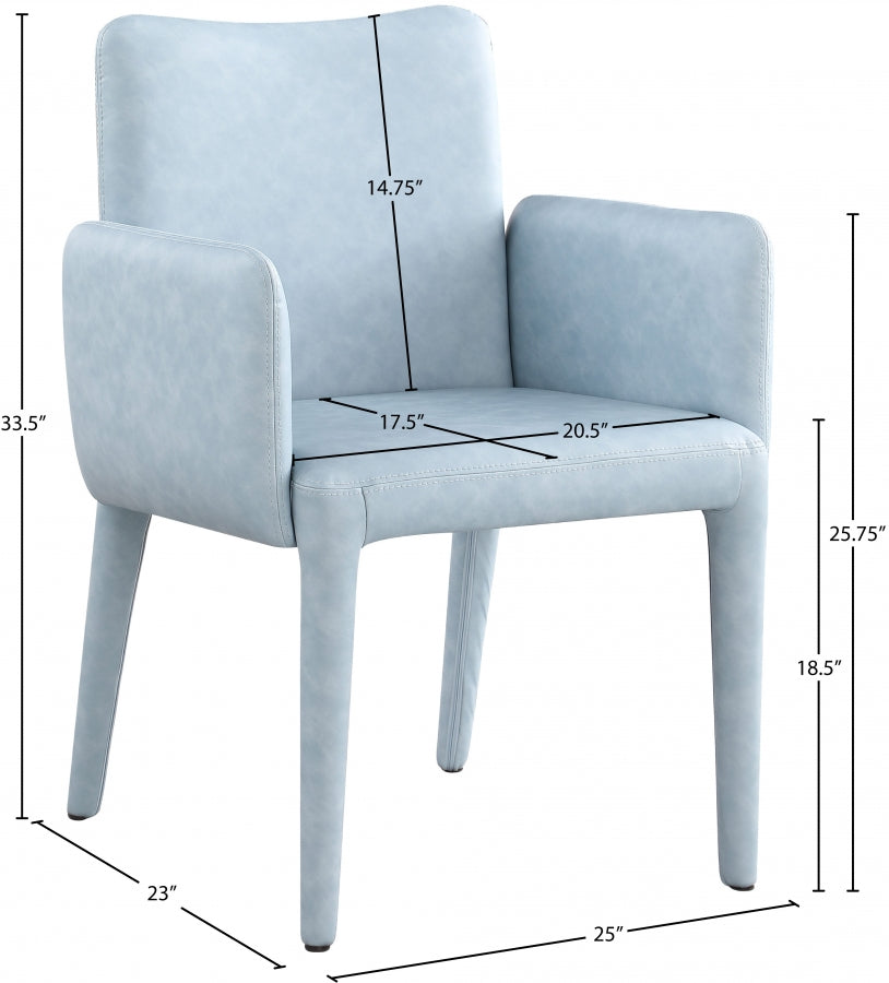 Chaise de salle à manger / chaise d'appoint en cuir végétalien Pelle
