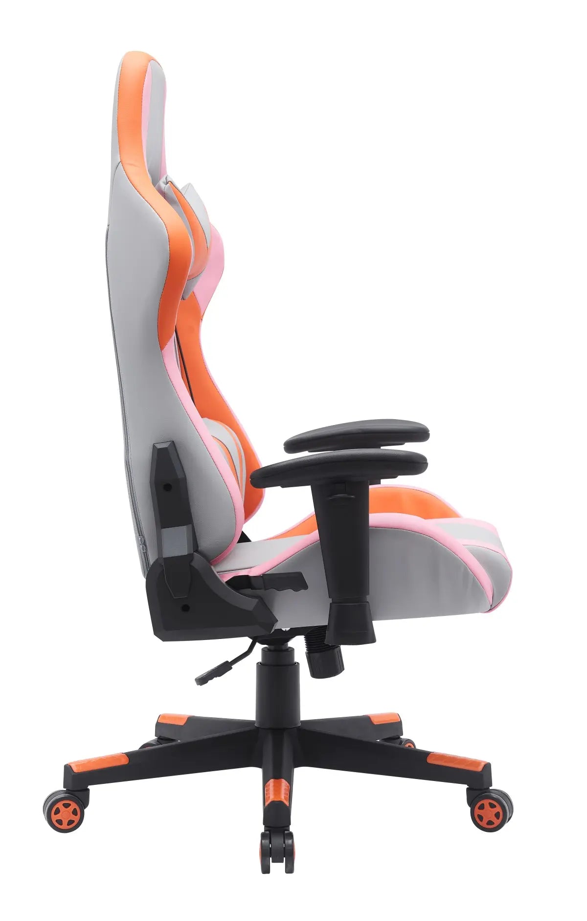 Fauteuil de gaming haute performance | Gris/Orange avec appui lombaire