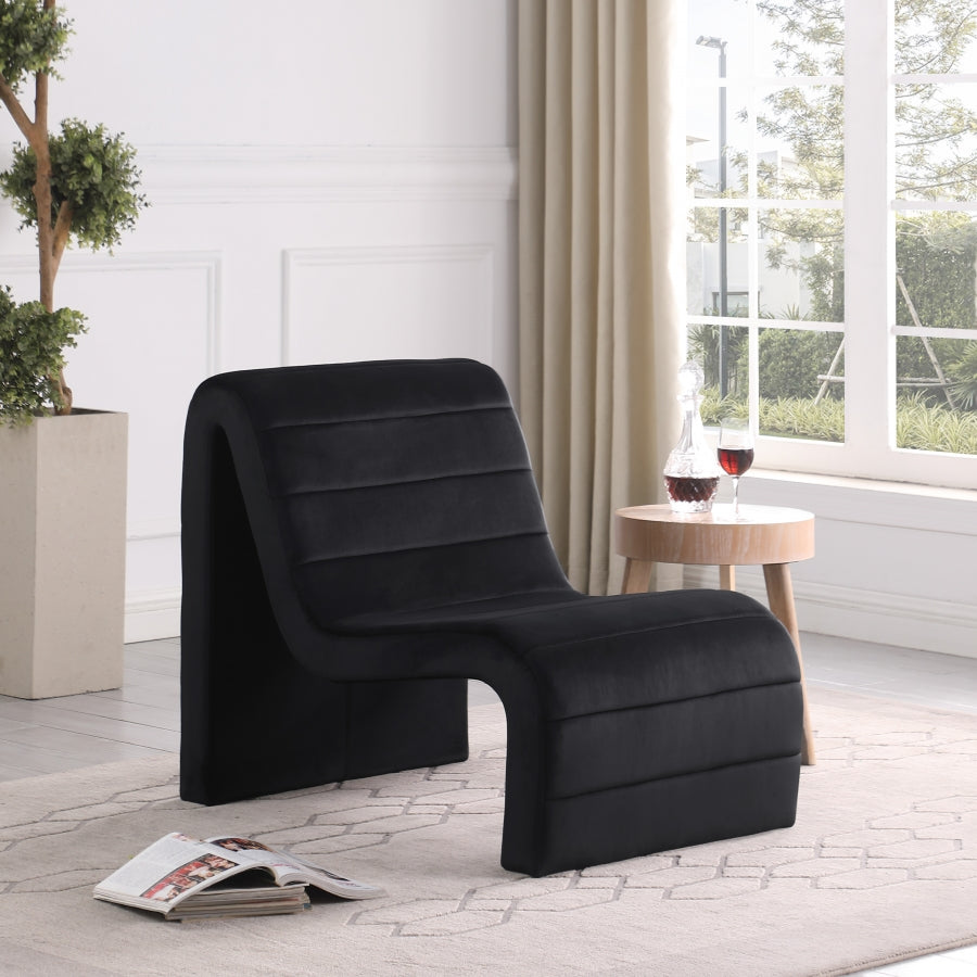 Fauteuil d'appoint en velours Ivy