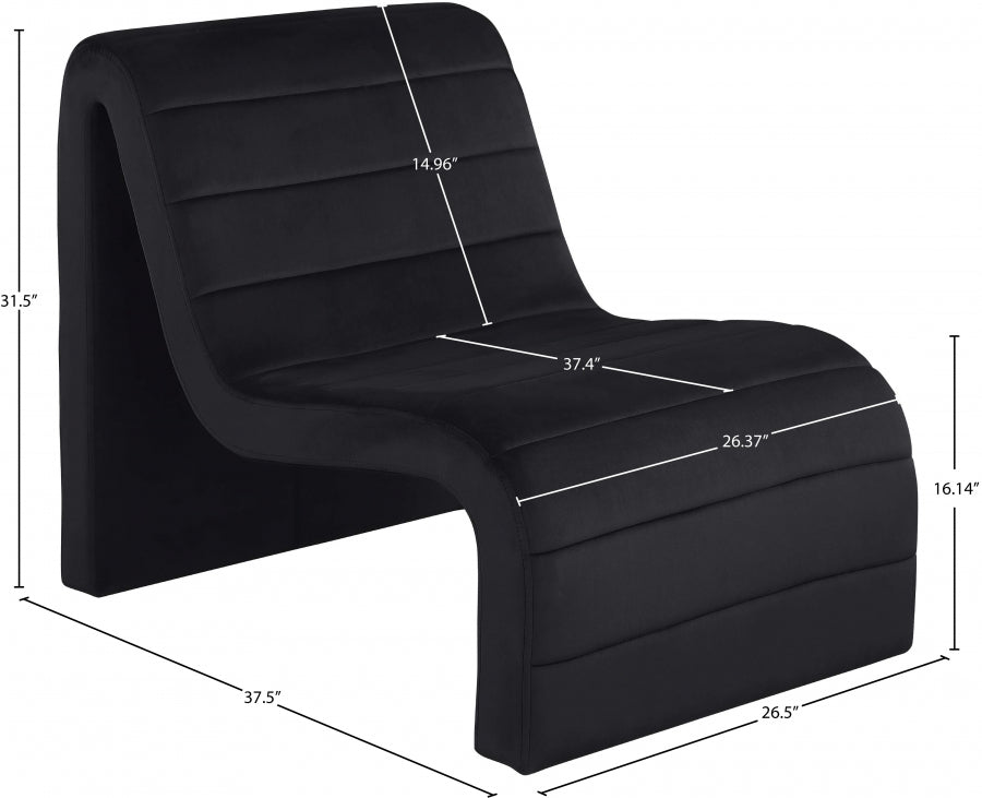 Fauteuil d'appoint en velours Ivy