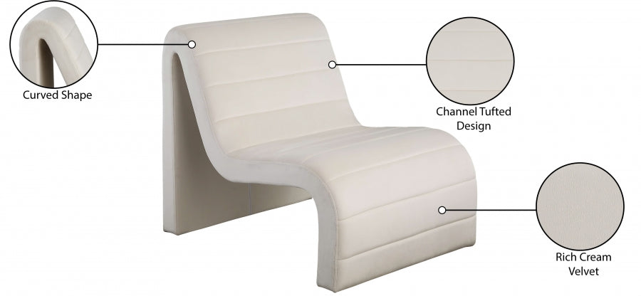 Fauteuil d'appoint en velours Ivy