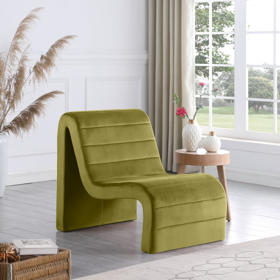 Fauteuil d'appoint en velours Ivy