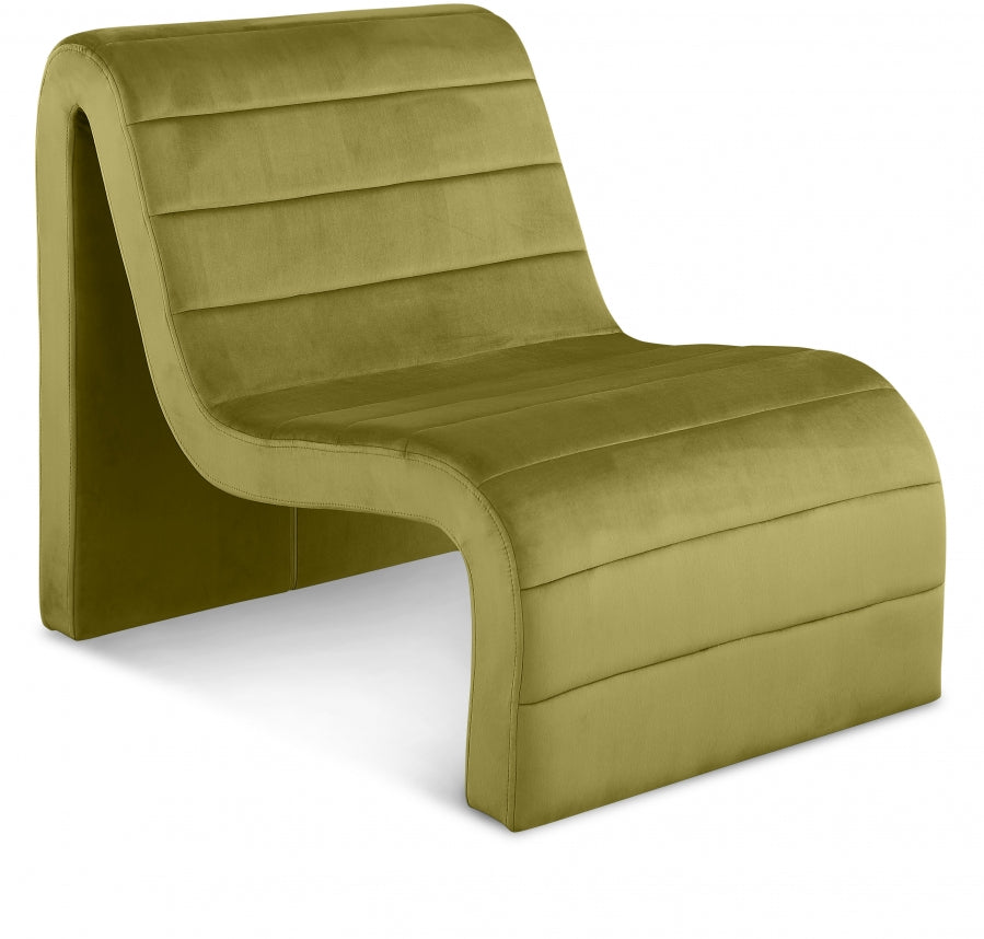 Fauteuil d'appoint en velours Ivy