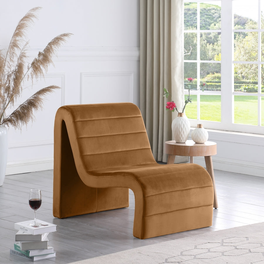 Fauteuil d'appoint en velours Ivy