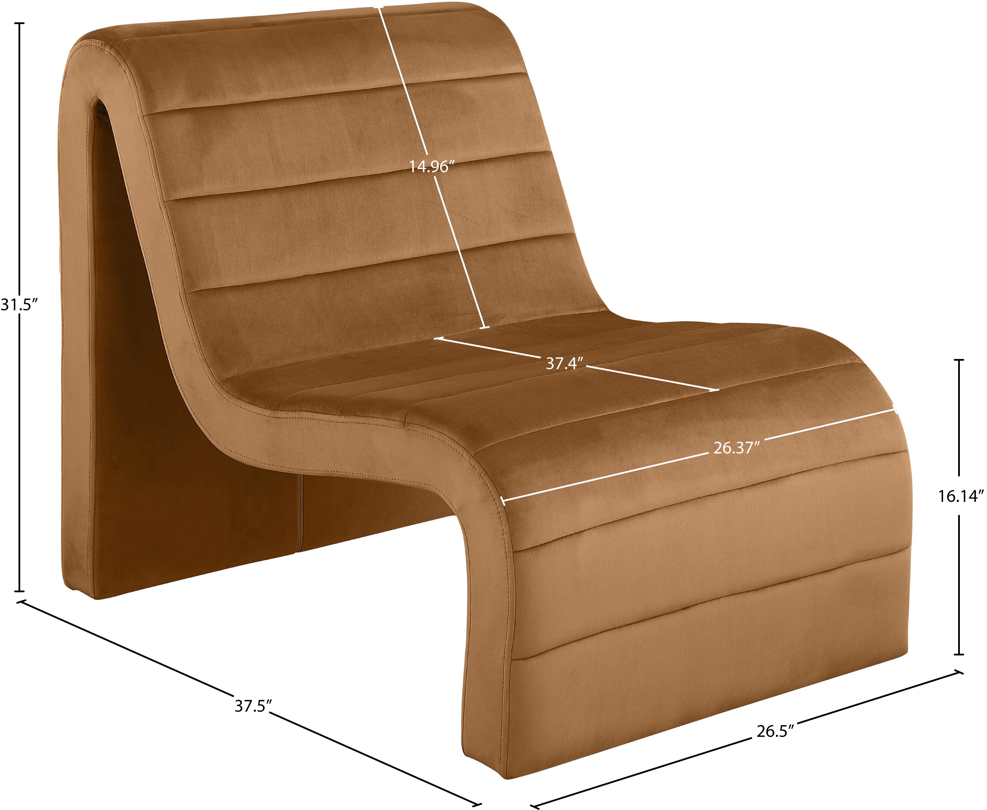 Fauteuil d'appoint en velours Ivy