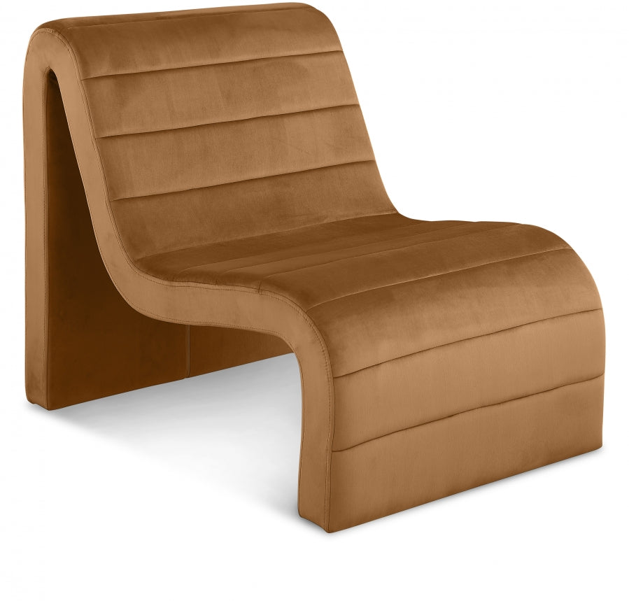Fauteuil d'appoint en velours Ivy