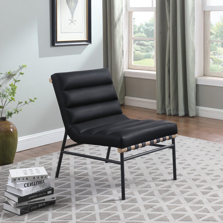 Fauteuil d'appoint en cuir végétalien Burke