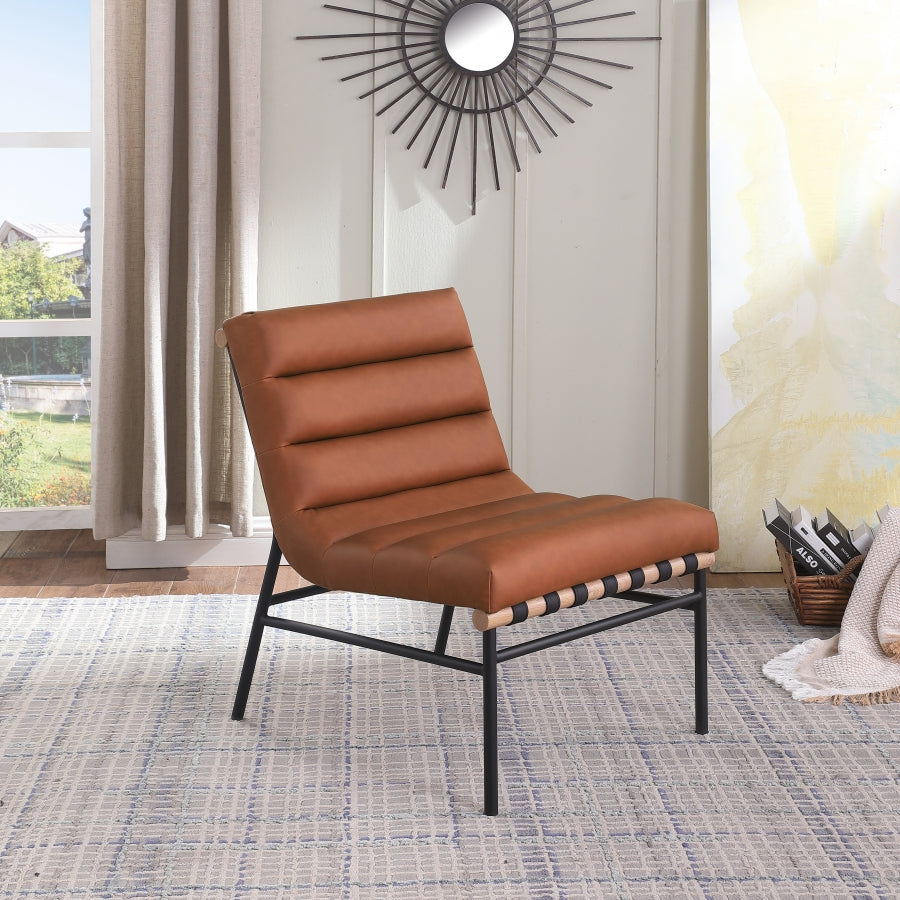 Fauteuil d'appoint en cuir végétalien Burke