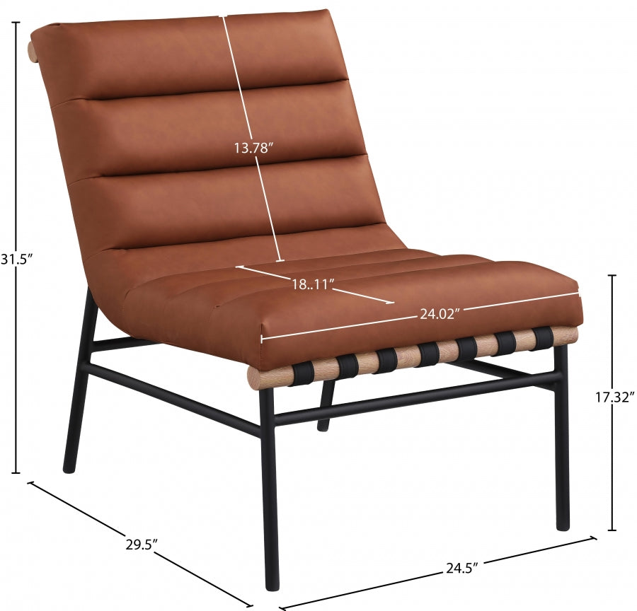 Fauteuil d'appoint en cuir végétalien Burke