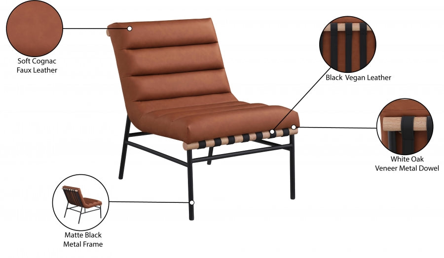 Fauteuil d'appoint en cuir végétalien Burke
