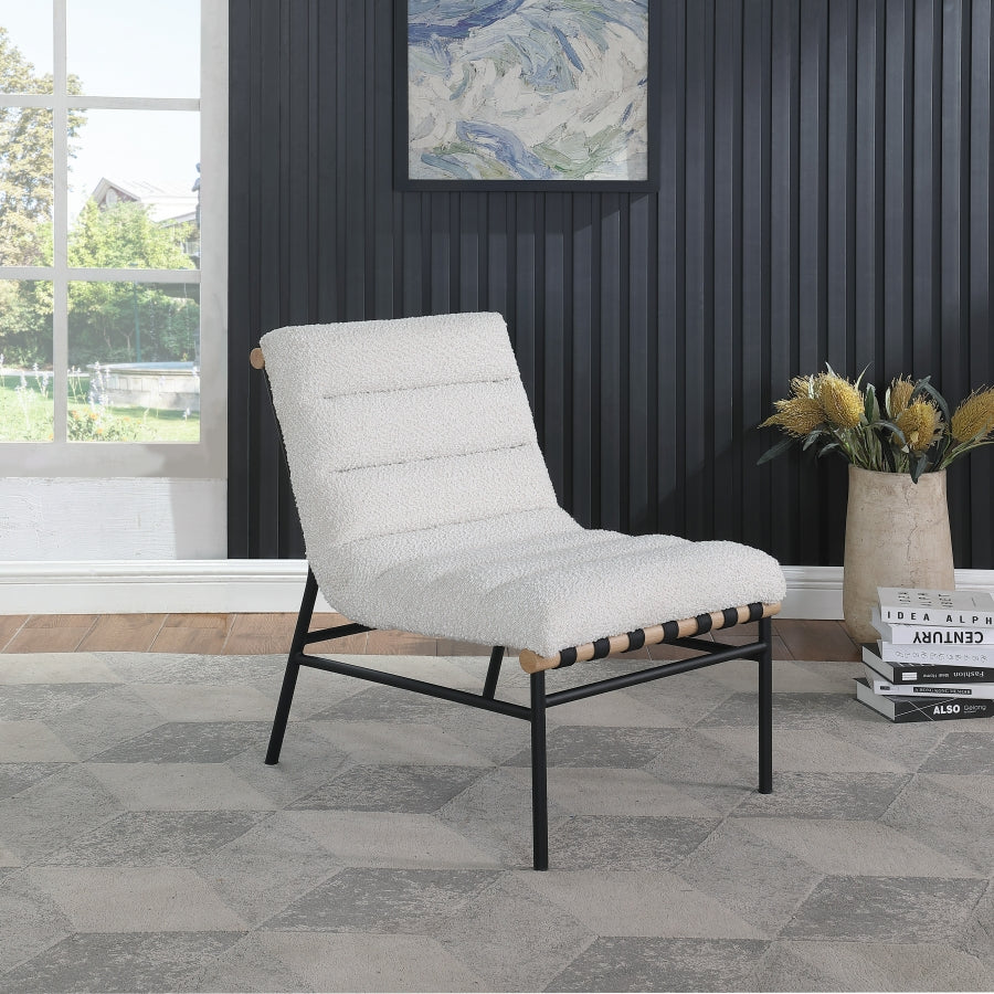 Fauteuil d'appoint en tissu boucle Burke