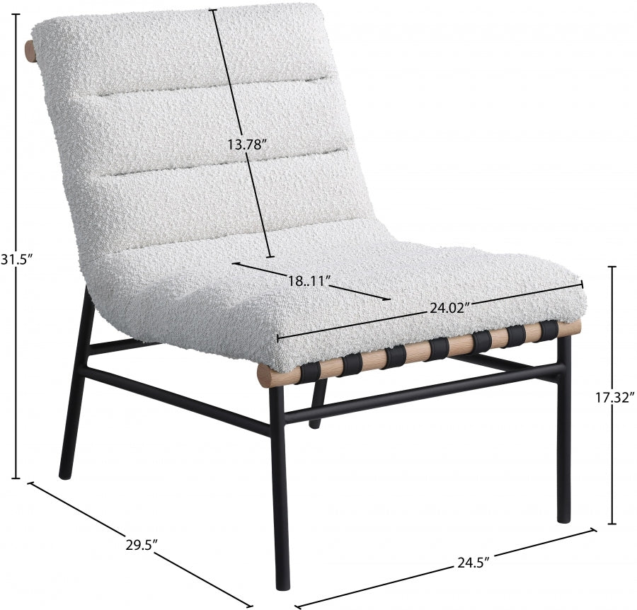 Fauteuil d'appoint en tissu boucle Burke