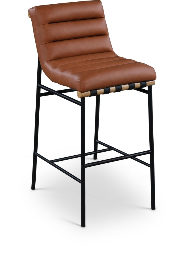 Tabouret de bar en cuir végétalien Burke