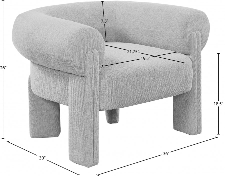 Fauteuil d'appoint en tissu Stefano