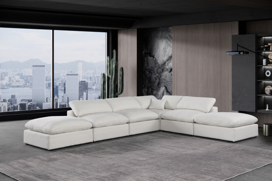 Canapé sectionnel confortable en tissu texturé en lin