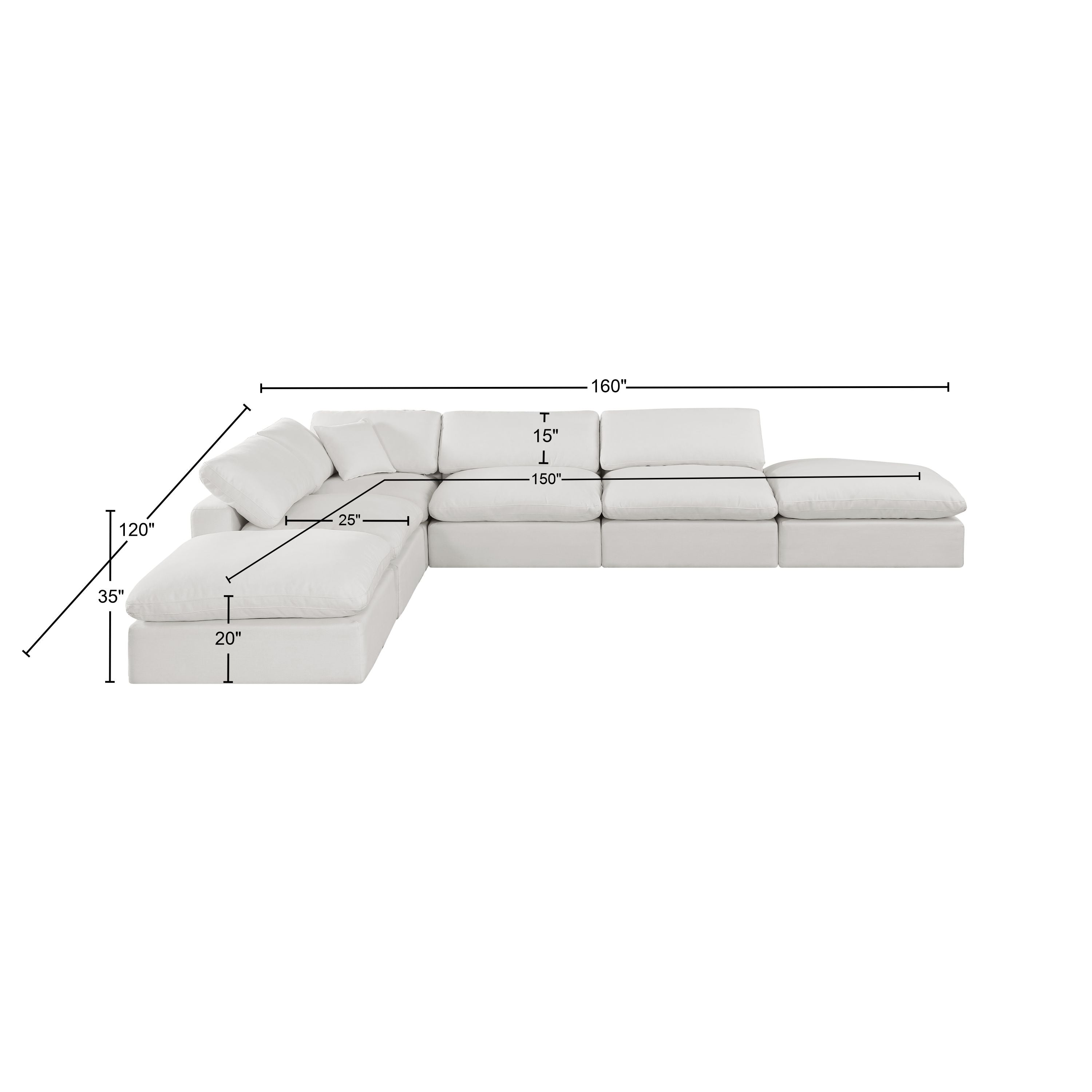 Canapé sectionnel confortable en tissu texturé en lin