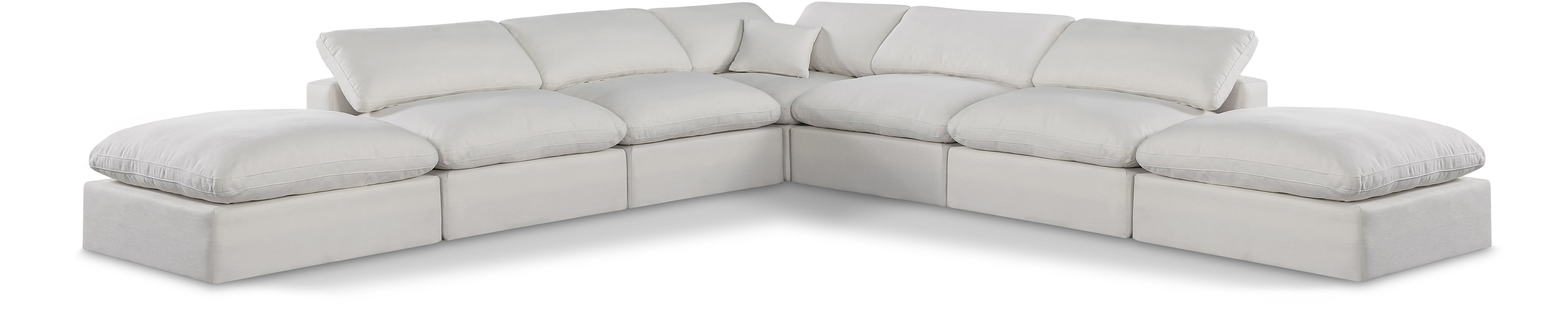 Canapé sectionnel confortable en tissu texturé en lin