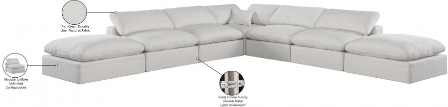 Canapé sectionnel confortable en tissu texturé en lin