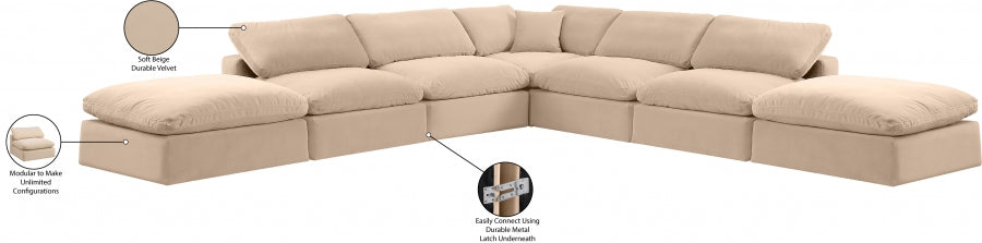 Canapé sectionnel confortable en velours