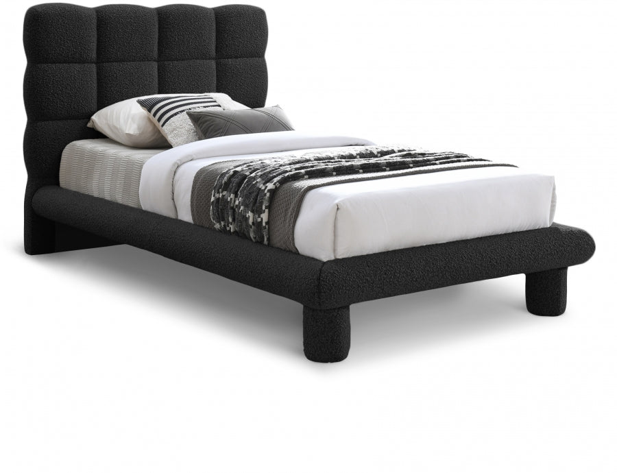 Lit simple en tissu Deco Boucle