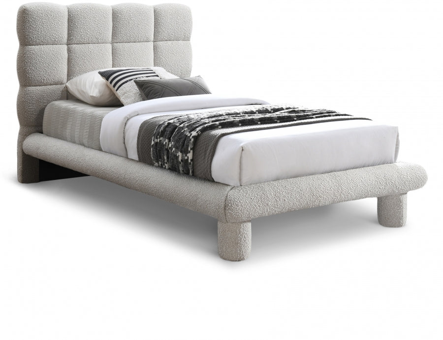 Lit simple en tissu Deco Boucle