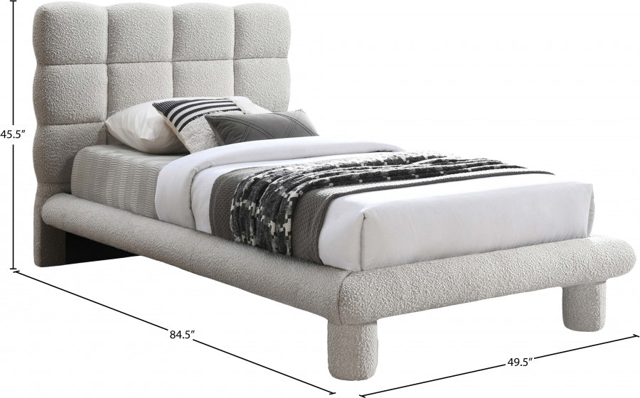 Lit simple en tissu Deco Boucle