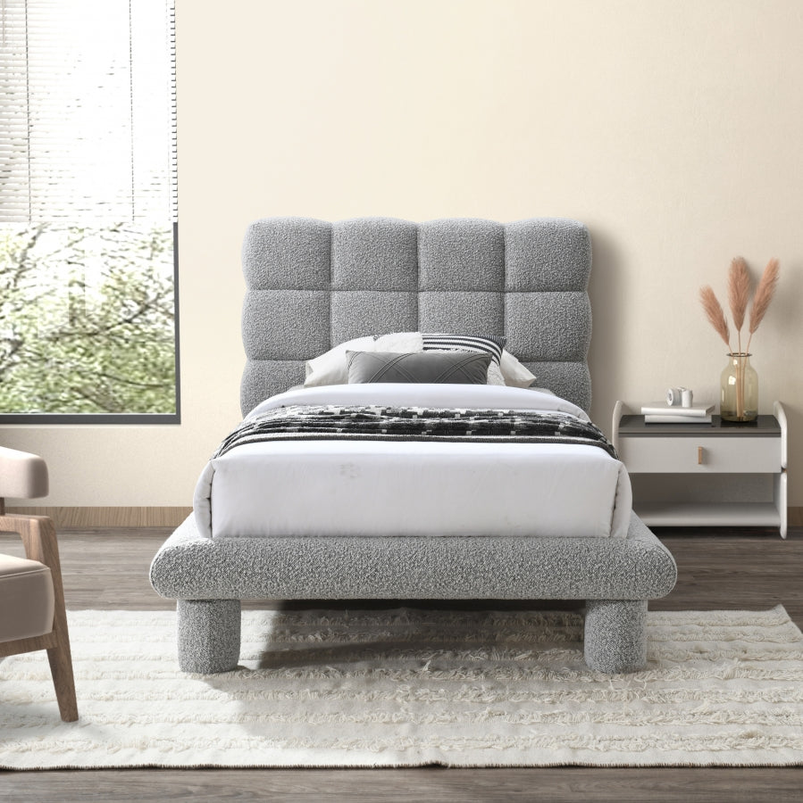 Lit simple en tissu Deco Boucle