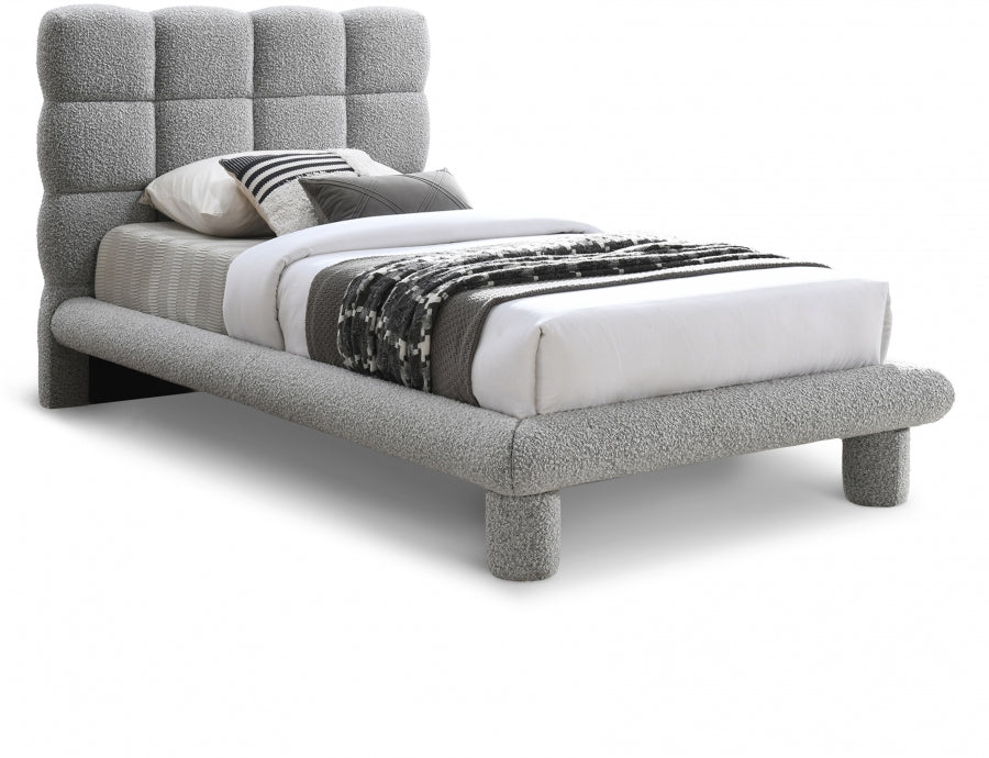Lit simple en tissu Deco Boucle