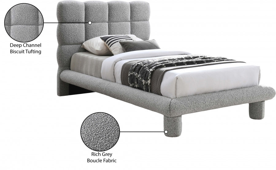 Lit simple en tissu Deco Boucle