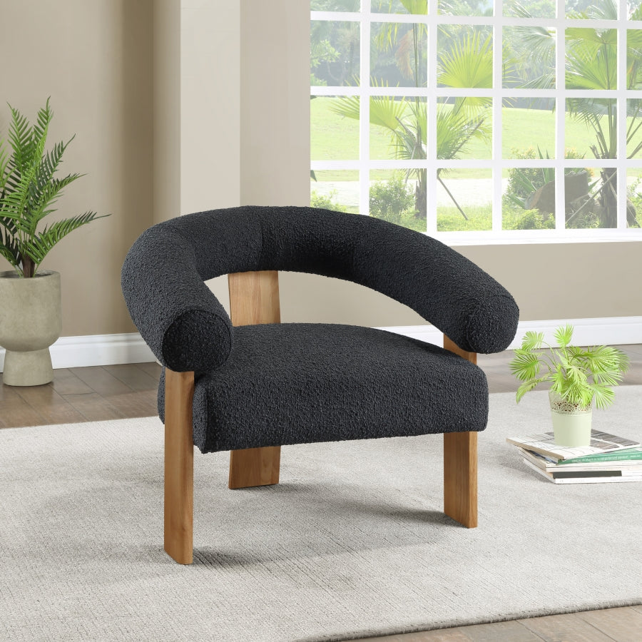 Fauteuil d'appoint en tissu boucle Winston