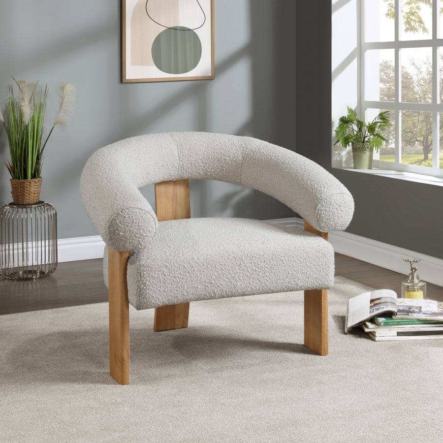 Fauteuil d'appoint en tissu boucle Winston