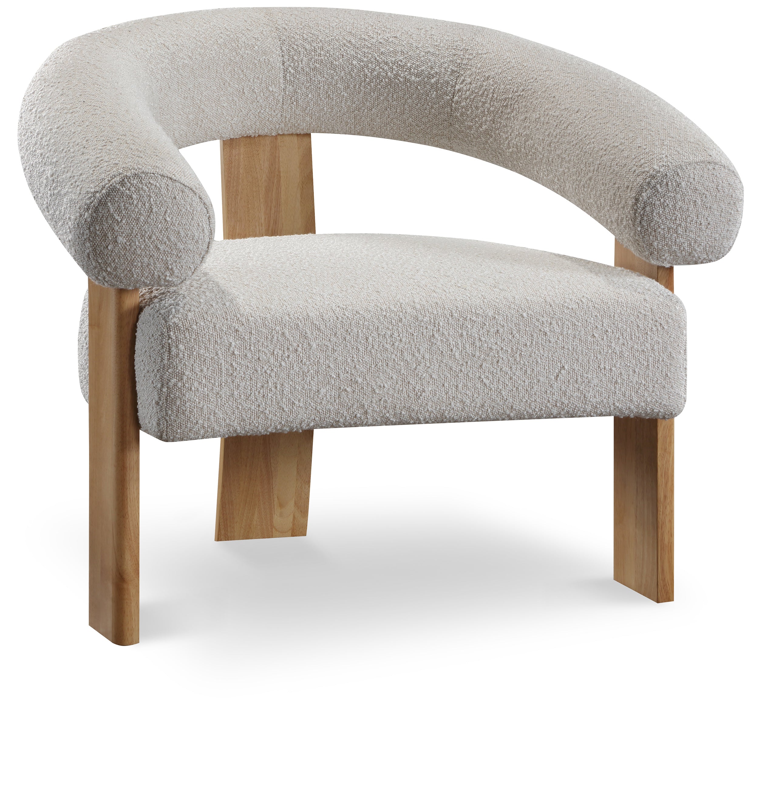 Fauteuil d'appoint en tissu boucle Winston
