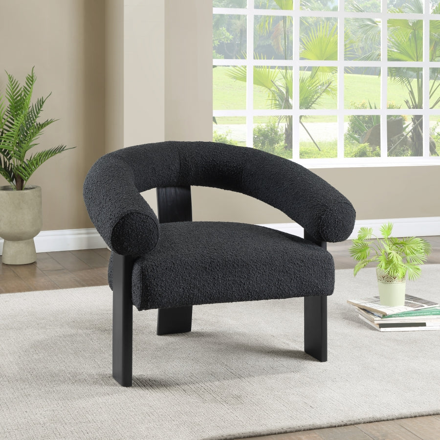 Fauteuil d'appoint en tissu boucle Winston