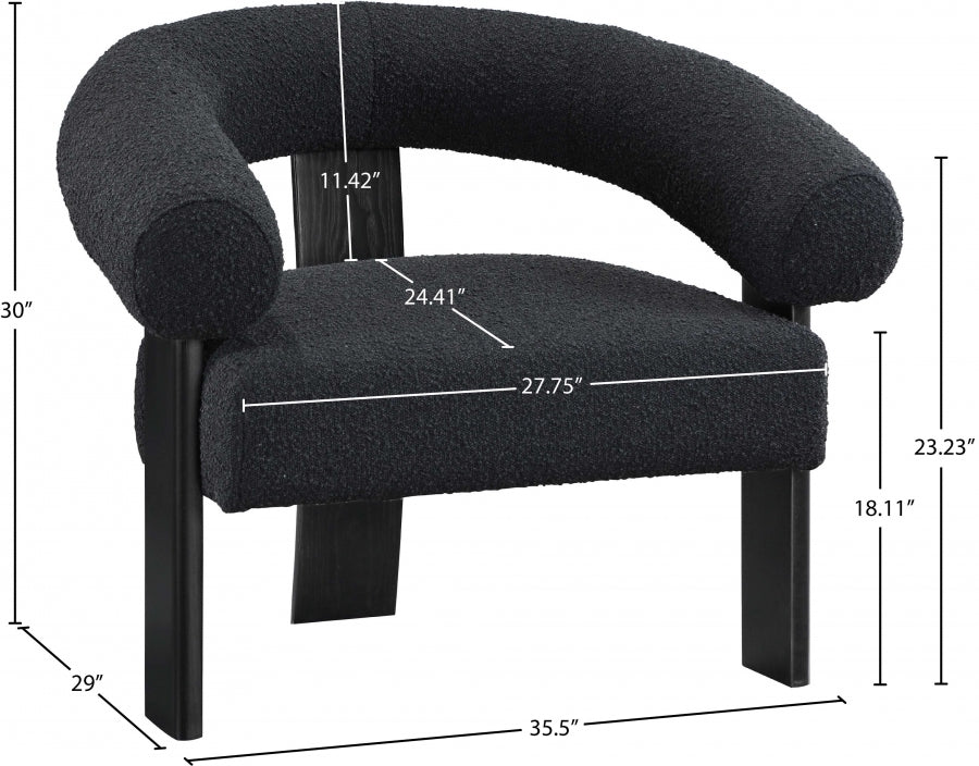 Fauteuil d'appoint en tissu boucle Winston
