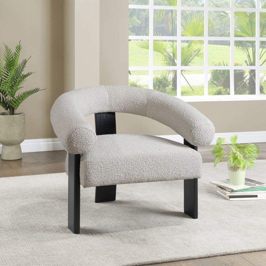 Fauteuil d'appoint en tissu boucle Winston