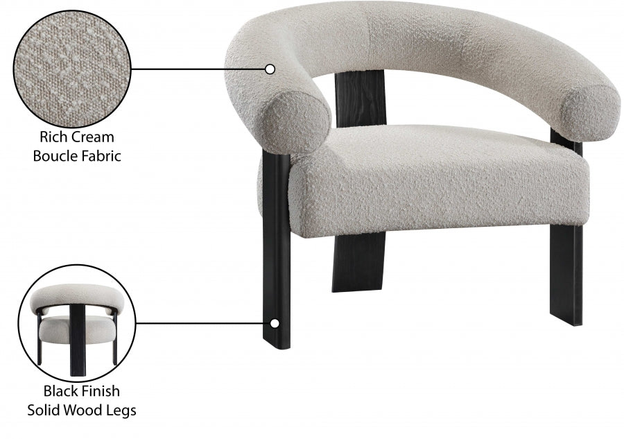 Fauteuil d'appoint en tissu boucle Winston