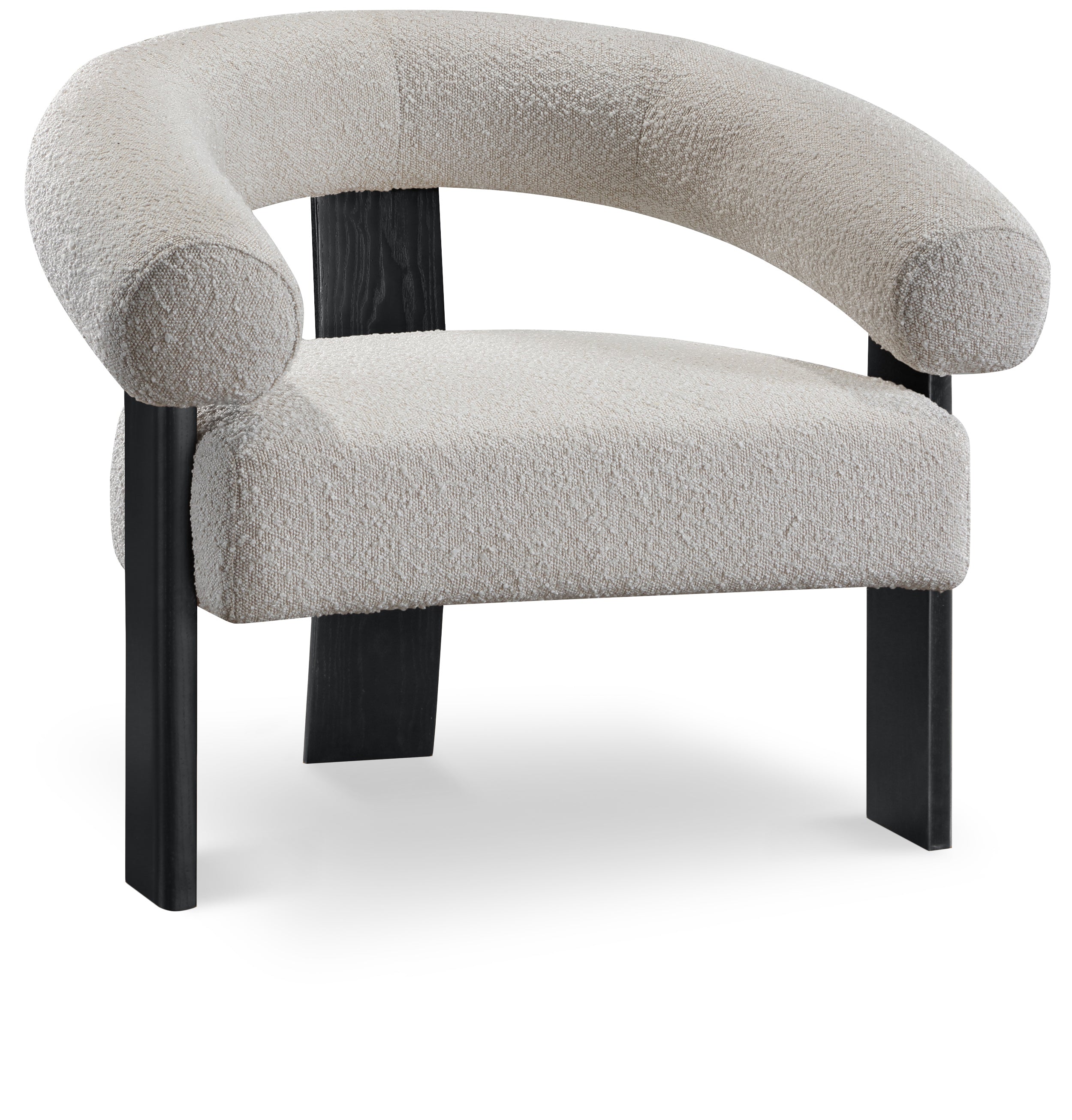 Fauteuil d'appoint en tissu boucle Winston