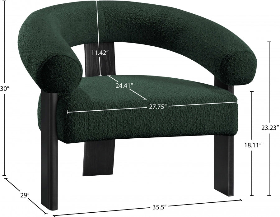 Fauteuil d'appoint en tissu boucle Winston