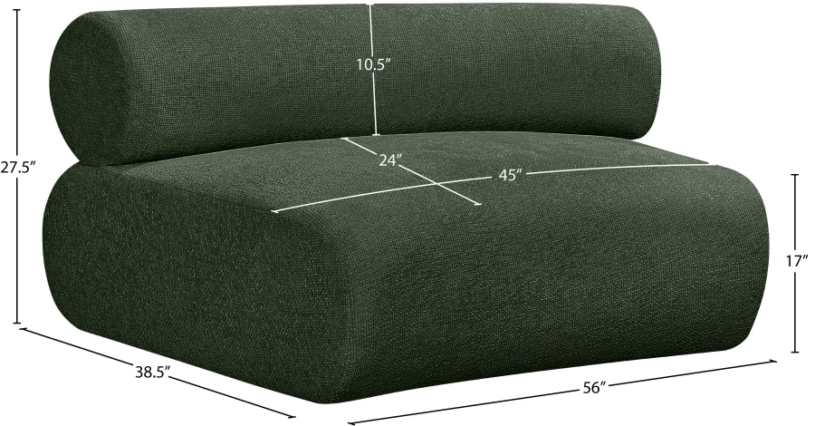 Chaise modulaire en tissu chenille Bale