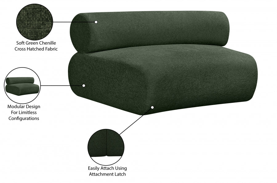 Chaise modulaire en tissu chenille Bale