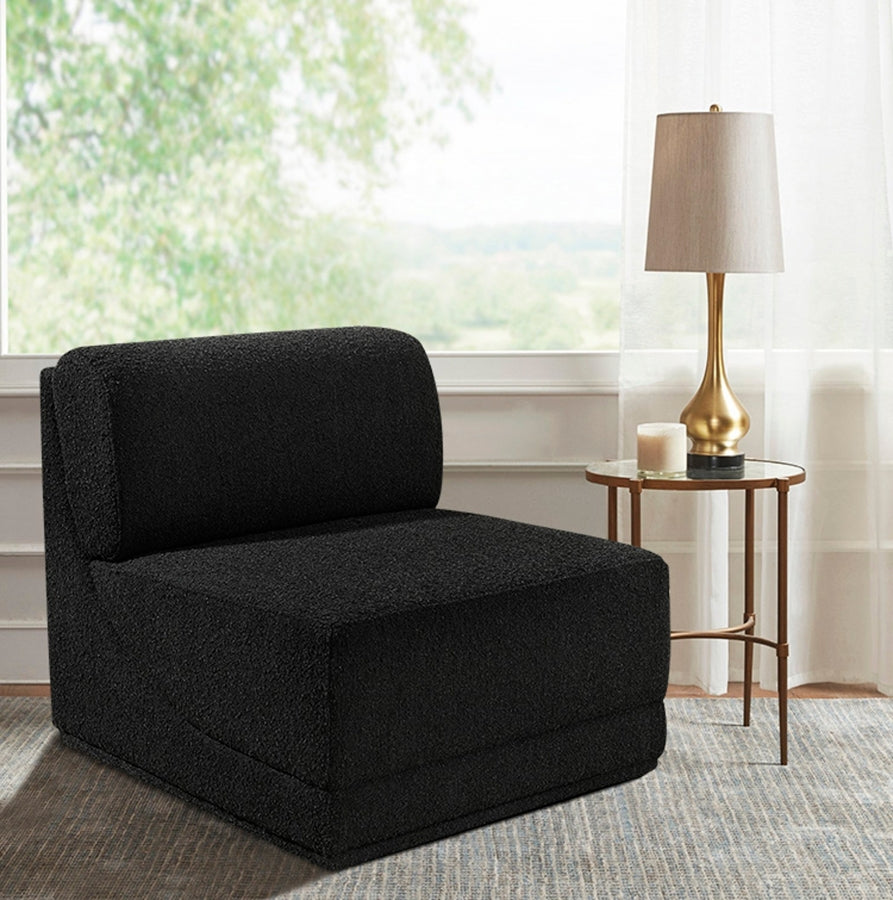Chaise de salon en tissu Ollie Boucle