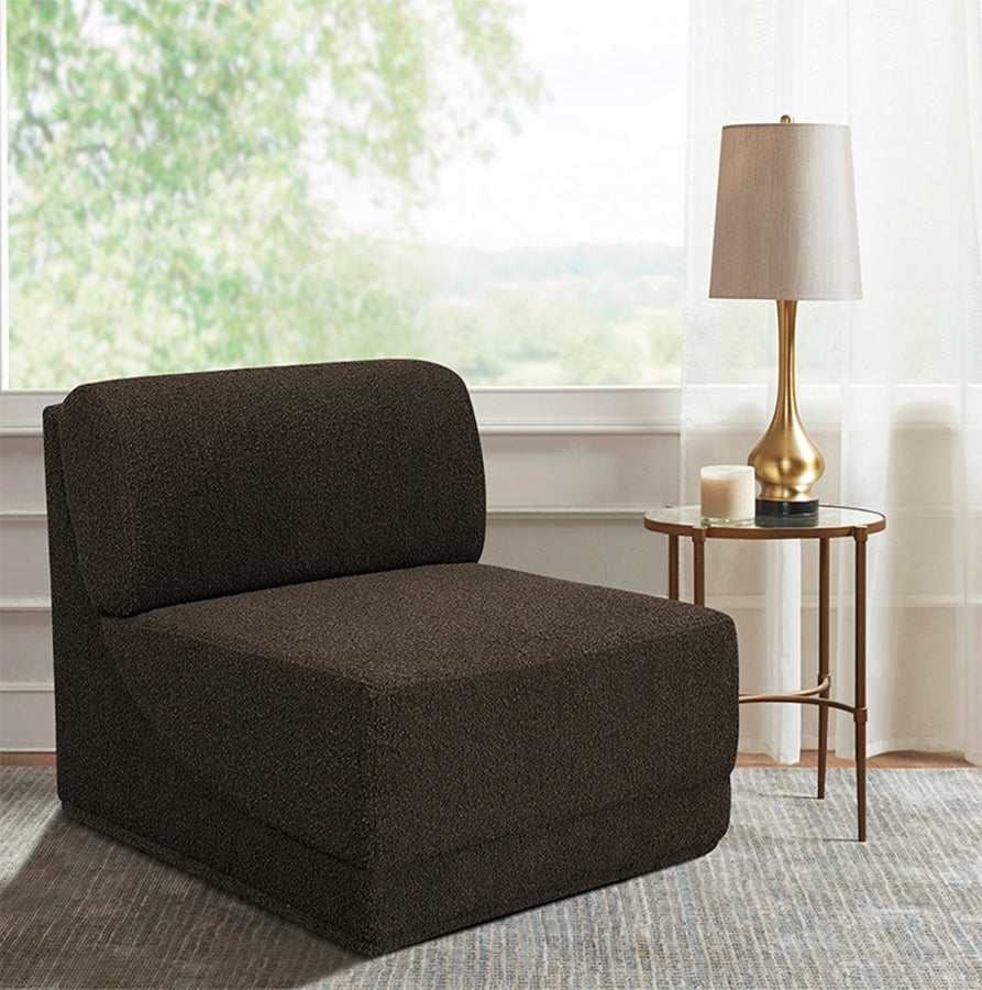 Chaise de salon en tissu Ollie Boucle