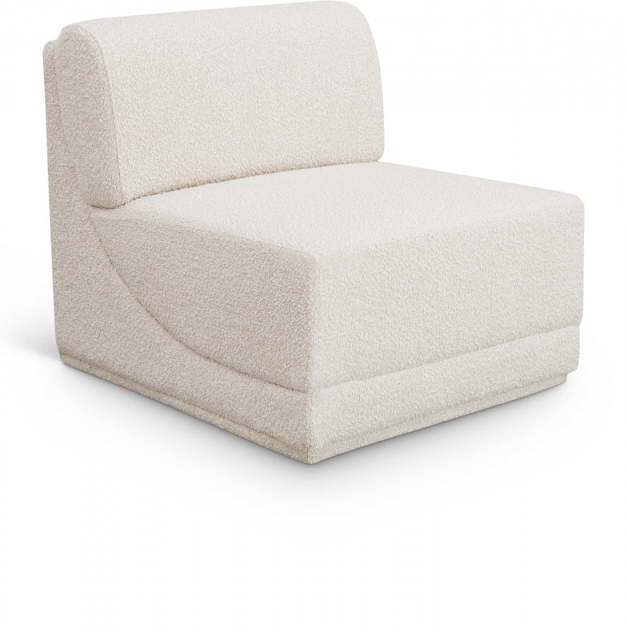 Chaise de salon en tissu Ollie Boucle