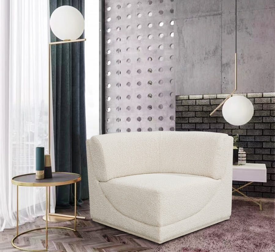 Ollie Boucle Fabric Living Room Chair