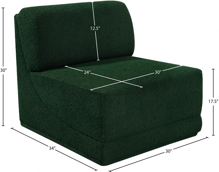 Chaise de salon en tissu Ollie Boucle