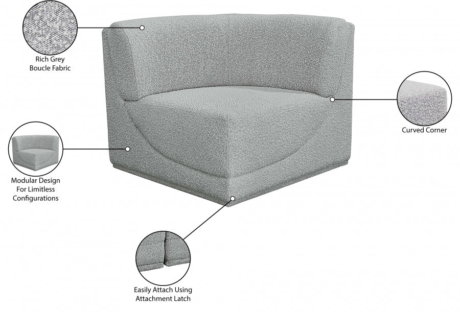 Ollie Boucle Fabric Living Room Chair