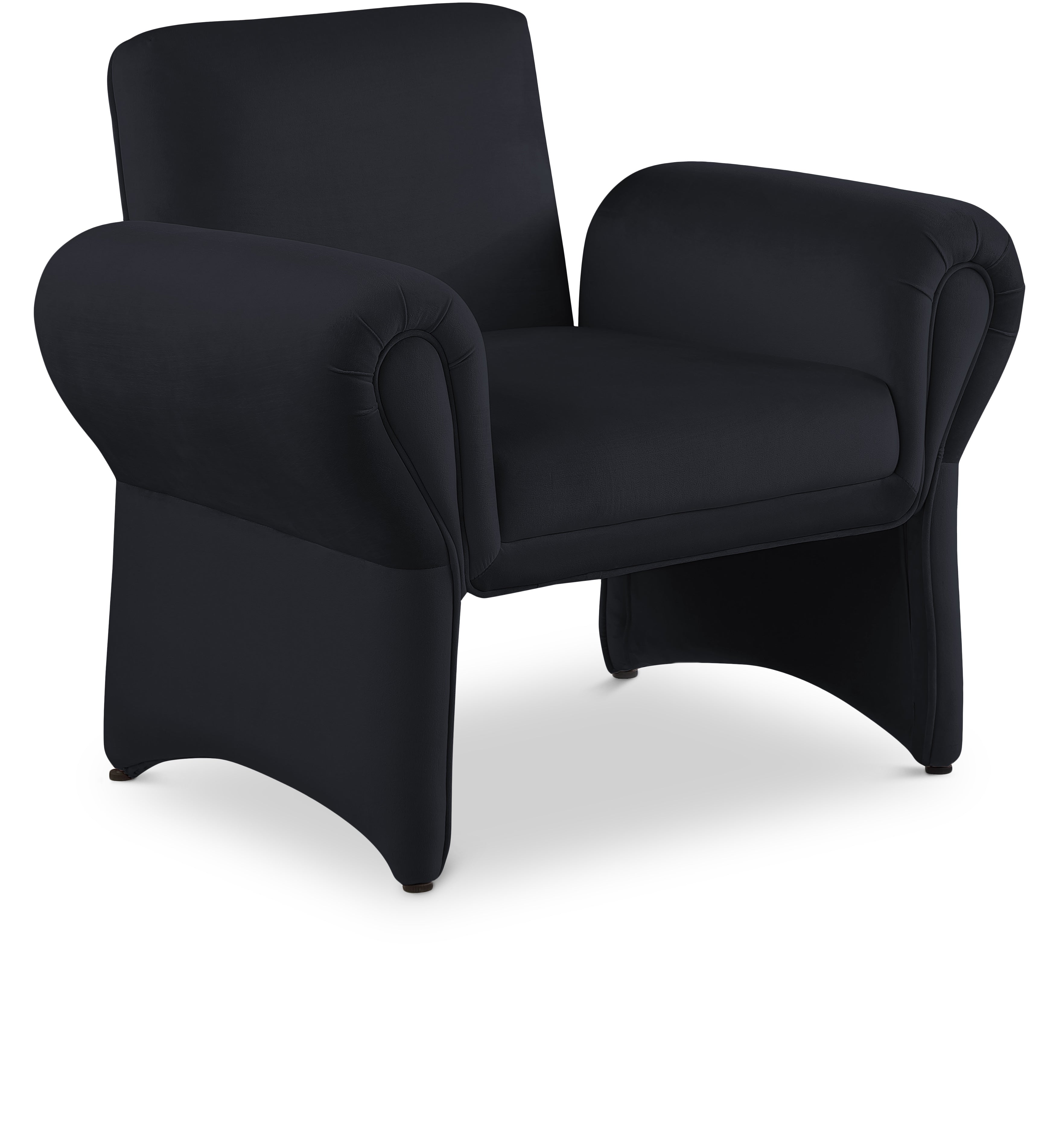 Fauteuil d'appoint en velours Fleurette