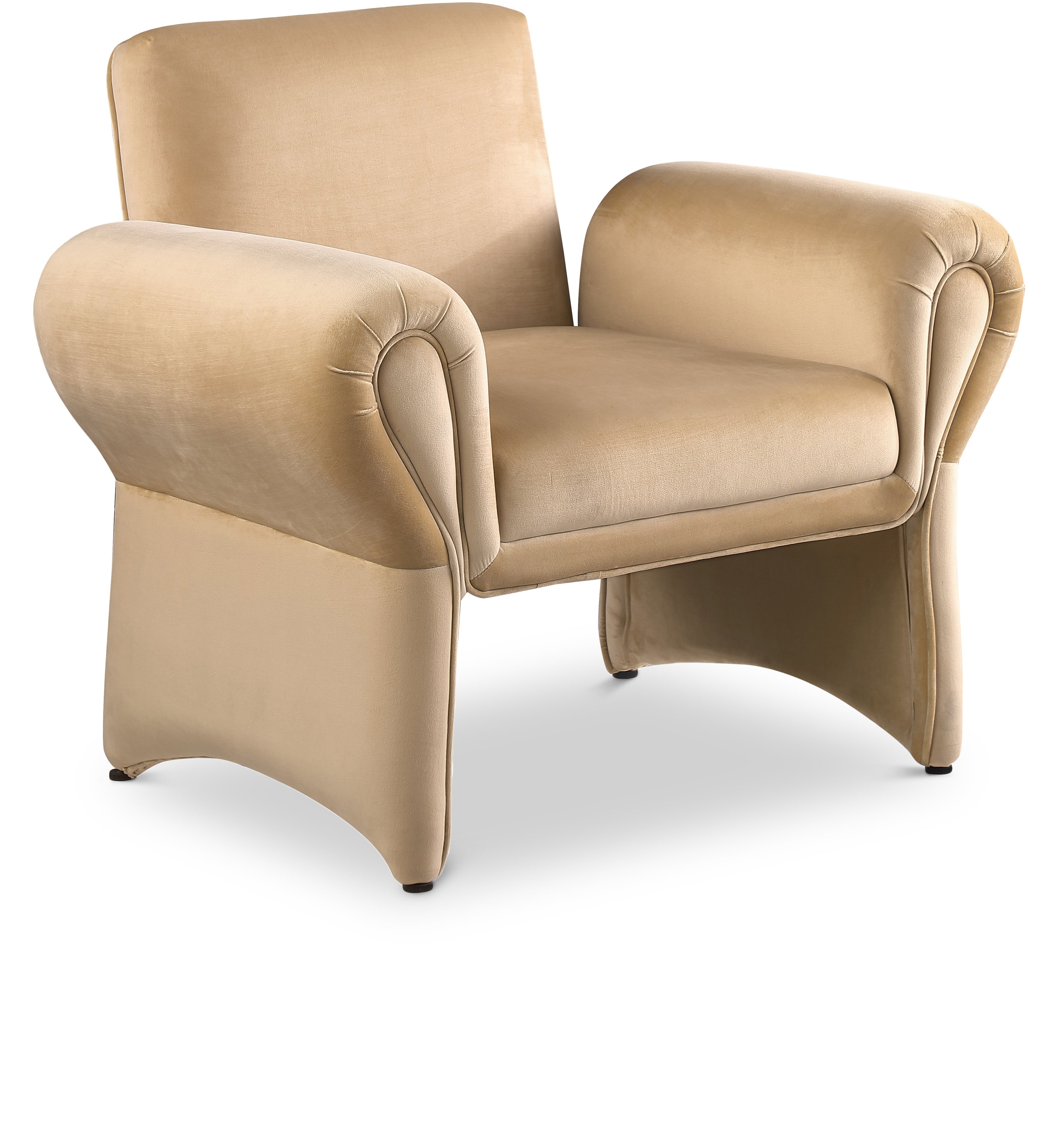Fauteuil d'appoint en velours Fleurette