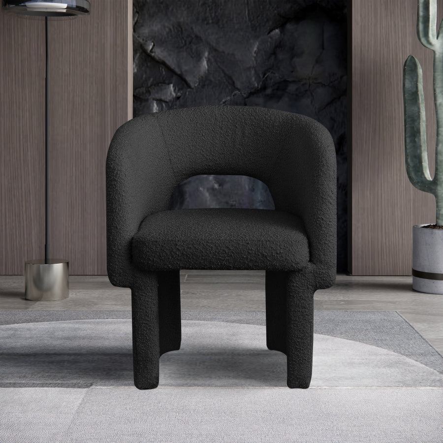Chaise de salle à manger / chaise d'appoint en tissu Emmet Boucle